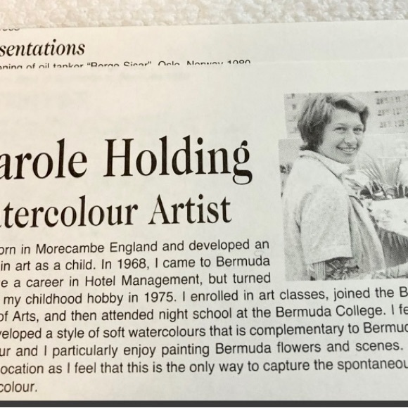 Signed vintage watercolour by Carole Holding - Picture 2 of 2